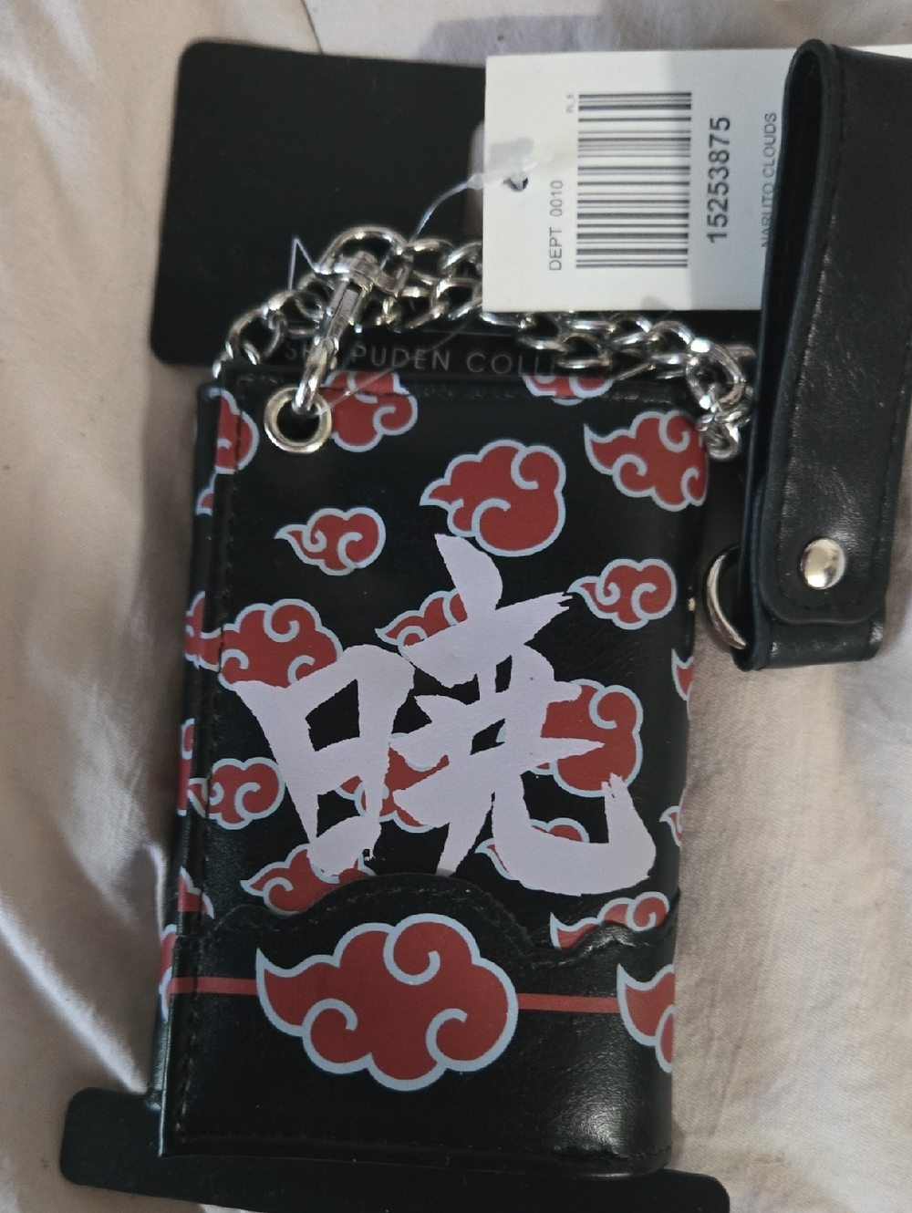 Hot Topic Black Red White Akatsuki Cloud Chain Wallet